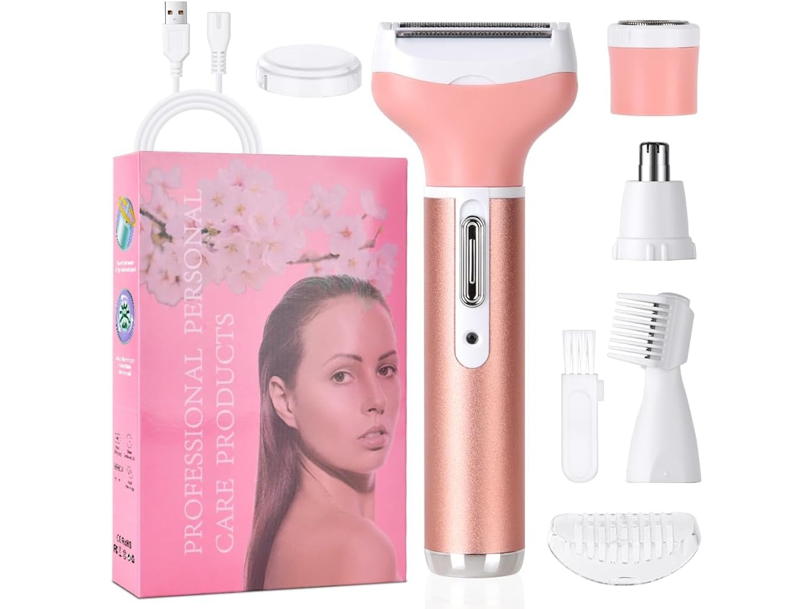 Barbeador Eléctrico 4 En 1 Inalámbrico Para Cara/cuerpo, Aparador Bikini