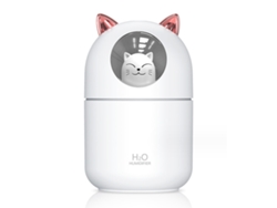 Humidificador USB para gatos de 300 ml, 7 colores LED, niebla ajustable, 8 h de autonomía.