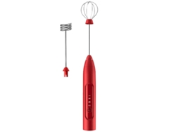 Batidor De Huevos Eléctrico Recargable Por Usb 2 En 1 Mezclador De Café Espuma De Leche De Doble Cabezal Rojo Gertiz