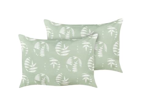 Conjunto de 2 cojines de jardín motivo hojas 40 x 60 cm verdeBELIANI alassio