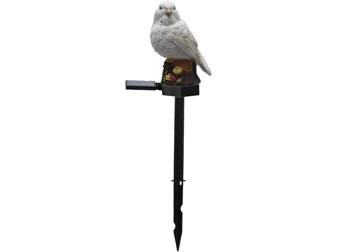 Luz solar LED blanca para jardín con diseño de pájaro pequeño, luz decorativa para césped y Gokoco