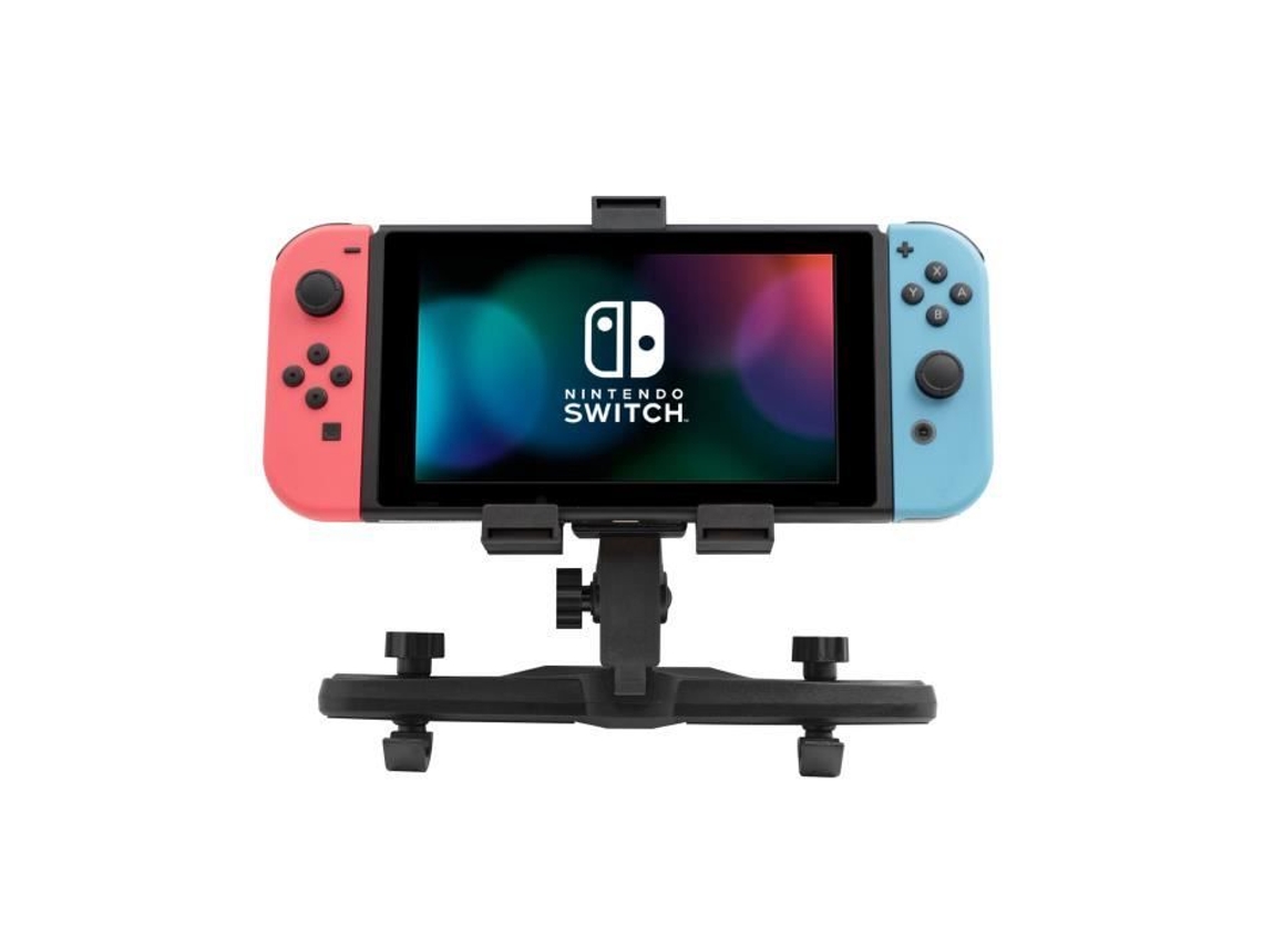 Soporte para reposacabezas Snakebyte para Nintendo Switch, color negro, fácil instalación, compatible con coche.
