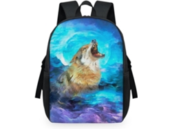 Mochila Tropicallife Galaxy Space Wolf Para Niños Niñas Hombres Mujeres Multiusos Mochila Escolar Informal