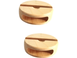 Juego De 2 Soportes De Madera Para Teléfono Móvil Para Oficina O Dormitorio - Material Resistente