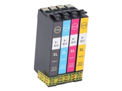 Kit De Cartuchos De Tinta Remanufacturados 812xl Negro, Cian, Magenta Y Amarillo Para Workforce Pro Wf-7840 Wf-7820 Wf-7310