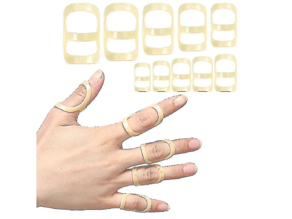 2pcs Muñequera De Dedo Splint Fijador De Articulaciones Soporte Protección Oval 8 Para Artritis Dedos Quebrados Actividad Diaria Talla 8