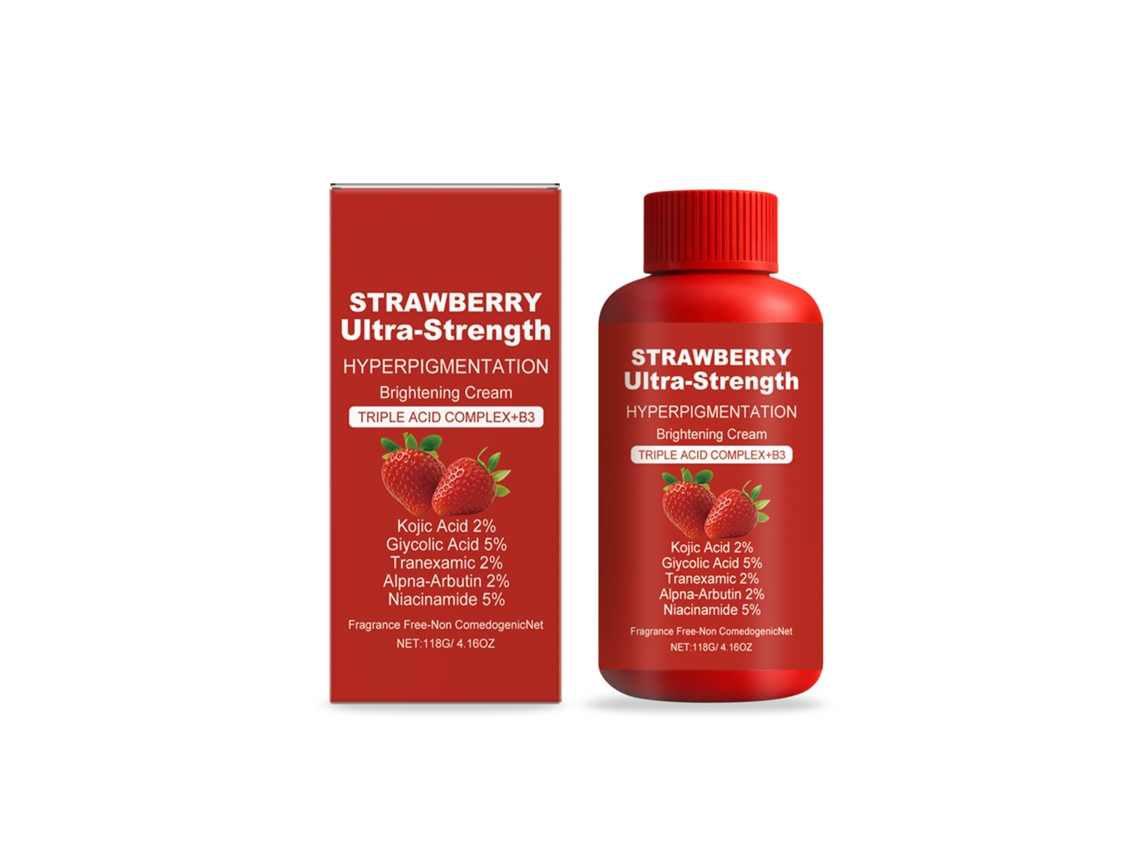 Crema corporal de fresa, hidratante, iluminadora, suave, refrescante, loción para el cuidado diario de la piel.