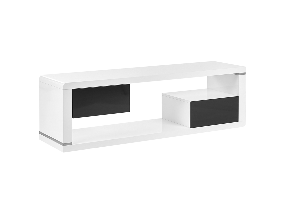 Mueble TV BELIANI Spokan de MDF Blanco 140x39x43