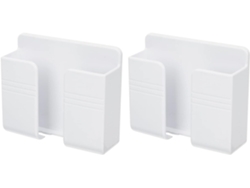 Soporte Adhesivo De Pared De 2 Piezas Para Organizar El Teléfono Y El Control Remoto.