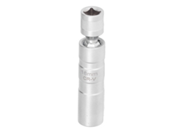 Llave de bujías magnética de 3/8" universal de pared delgada, 12 puntos, 16 mm, herramienta de instalación y extracción
