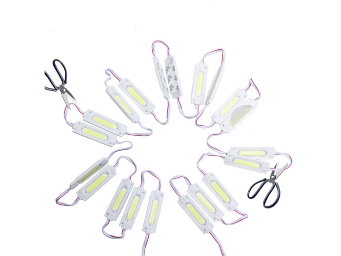 Módulo LED COB rojo superbrillante con 20 LED, módulo de inyección de 24 VE y 1,8 W, lámpara LED de diseño publicitario impermeable para iluminación.