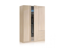 Armario Low Cost 3 puertas 3 cajones Roble 121(armario)/35(cajón) x 180(armario)/13(cajón) x 52 (armario) / 45 (cajón) cm
