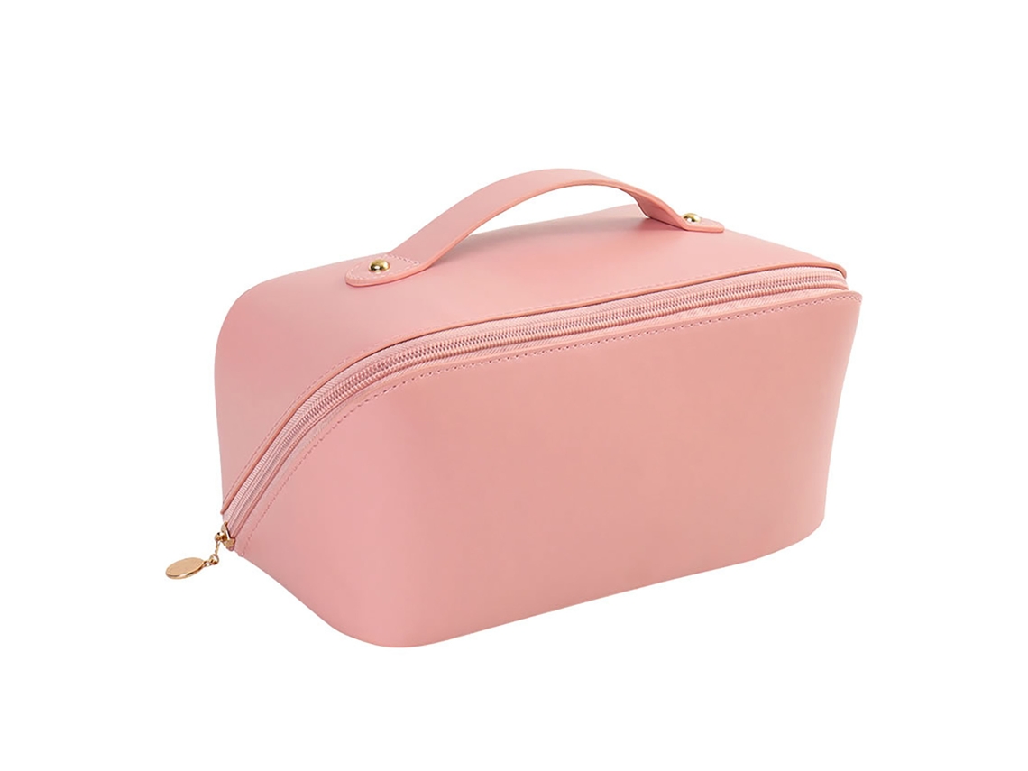 Bolsa De Cosméticos De Pu De Gran Capacidad, Portátil, Elegante, Para Artículos De Tocador, Para Viajes, Uso Diario