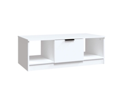 Mesa basse de salon design moderne 102 x 50 x 36 cm bois dingénierie blanc dec037812 décoshop26