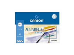 Papel Acuarela Basik Canson Din-A3 370 Gr Pack De 6 Hojas