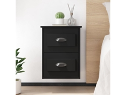 Mesitas de Noche de Pared 2 Pzs 41,5X36X53 Cm Negro
