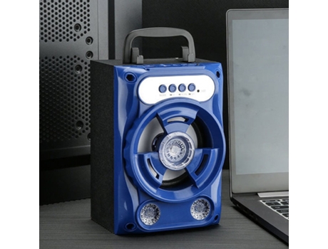 Altavoz Bluetooth B16 Sonido envolvente 3D Gran volumen Portátil Fiesta al aire libre Karaoke Tws Audio Azul