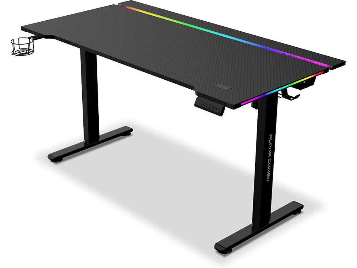 Escritorio ALPHA GAMER Zorya RGB (Negro)