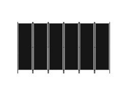 Biombo Divisor De 6 Paneles Negro 300x180 Cm