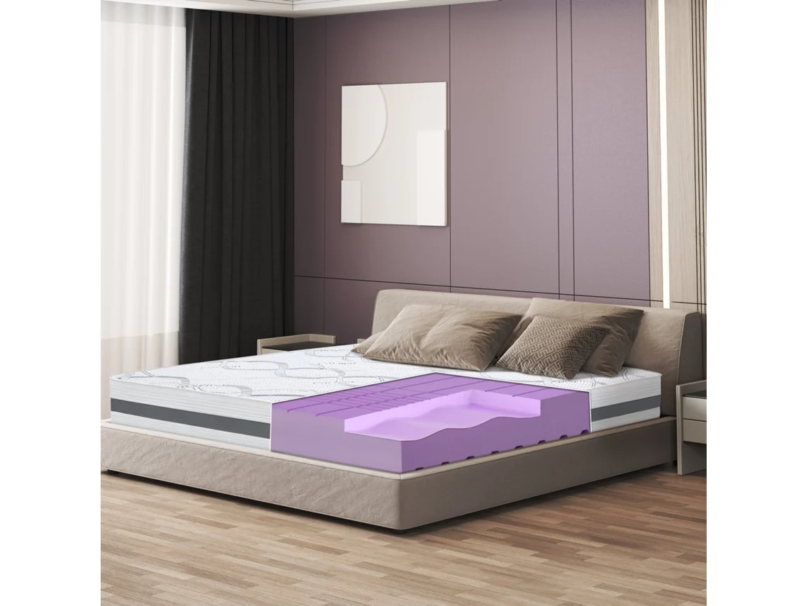 Colchón Memory Quality Altura Made In de Primera Calidad THE WHITE STONE Blanco (155x210)