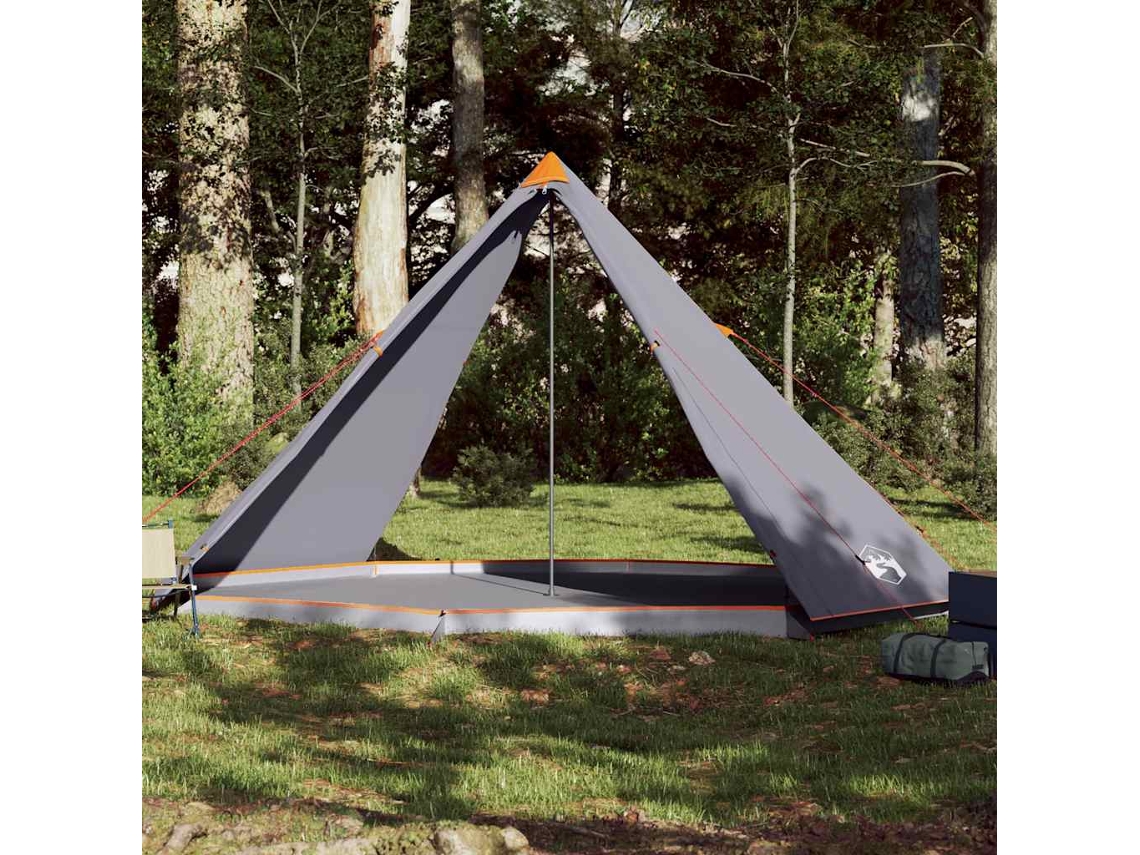 Tienda Familiar Tipi Para 8 Personas Impermeable Gris Naranja