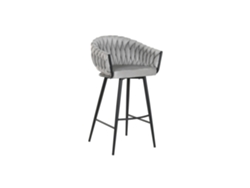 Taburete Poliester Metal Gris 58x53x101cm
