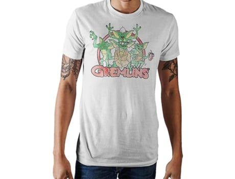 Camiseta ROCKINSTONE de Gremlins desgastada (XXL)