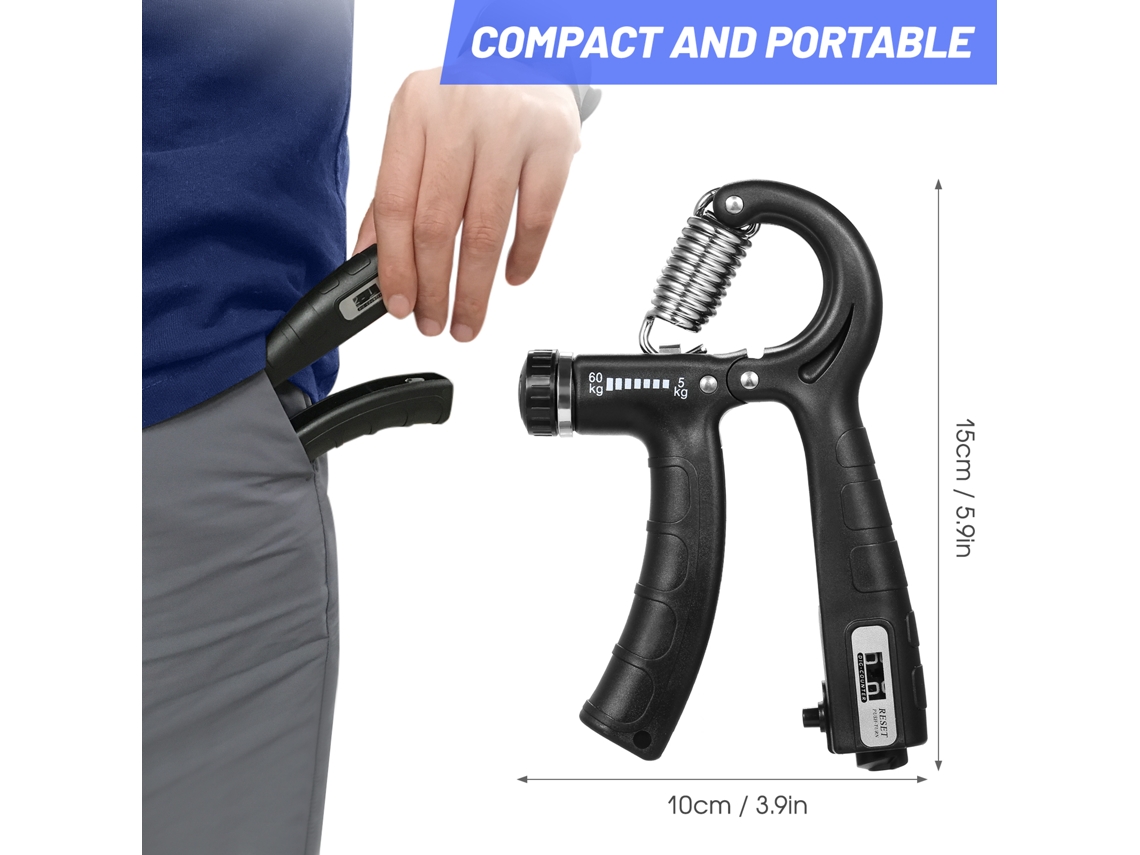 Jinwei-20262pcs Fortalecedor De Agarre Con Contador 5-60kg Resistencia Ajustable Ejercitador De Mano Para Entrenamiento De Muñeca Y Músculos