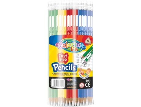 Lápices de Color COLORINO 60 Lápiz 2B Triangular Colorino PVC Drum