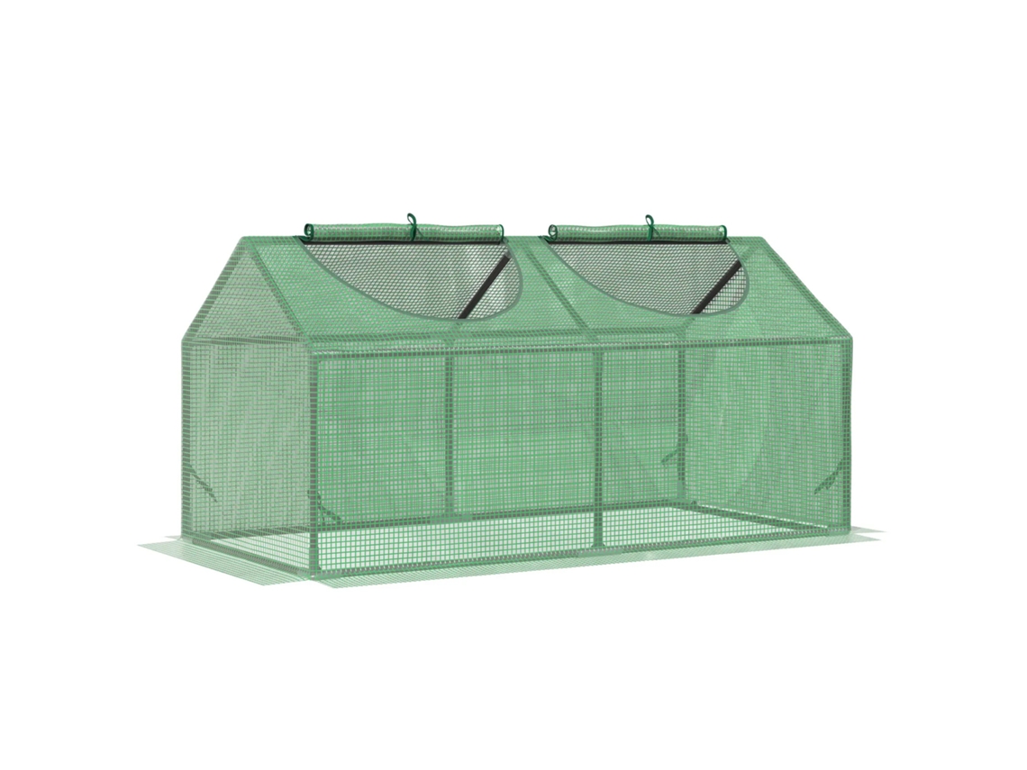 Ventana De Invernadero De Lona De Pe Verde 120x60x60cm Verde