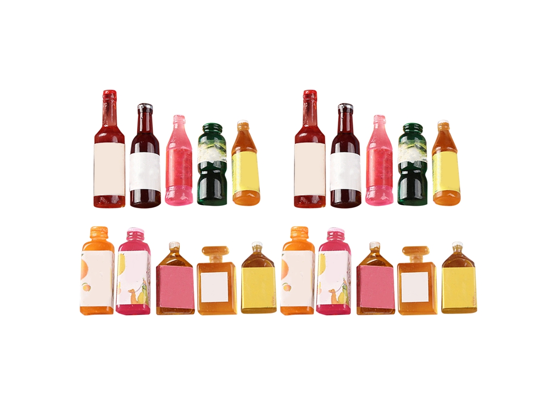 20 Mini Botellas De Vino De Imitación Hechas De Resina Duradera, Decoración Diy, Surtido Aleatorio