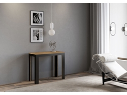 Consolas Linea Evolution Small Extensible hasta 196 cm ITAMOBY (90 x 40 x 77 cm - Paneles de Melamina - Roble Natural)