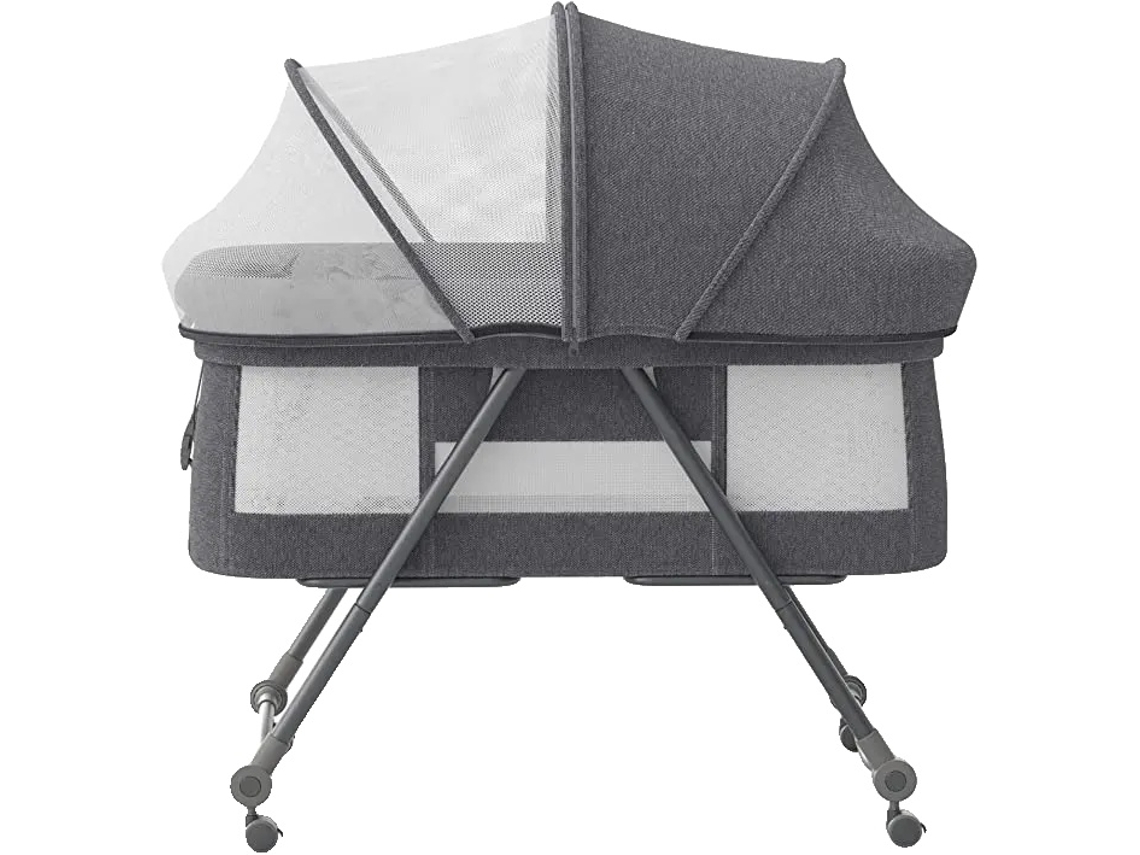 Cuna portátil, ruedas silenciosas, modo balanceo, Bravo Gray Comfort OEM
