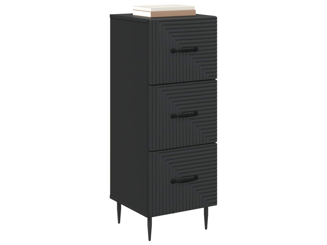 Maison Exclusive - Cajonera Negro 33 X 34,5 X 89,5 Cm Madera De Ingeniería