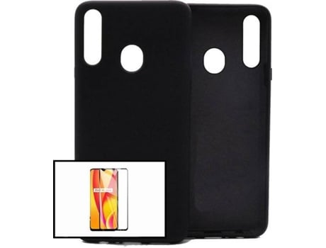 Carcasa + Protector Samsung Galaxy A20s PHONECARE Silicona Liquida Negro