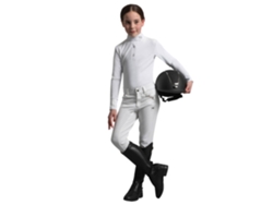Polo de Niña PREMIER EQUINE Competición Larga Rossini Elastano Blanco (13/14 años)