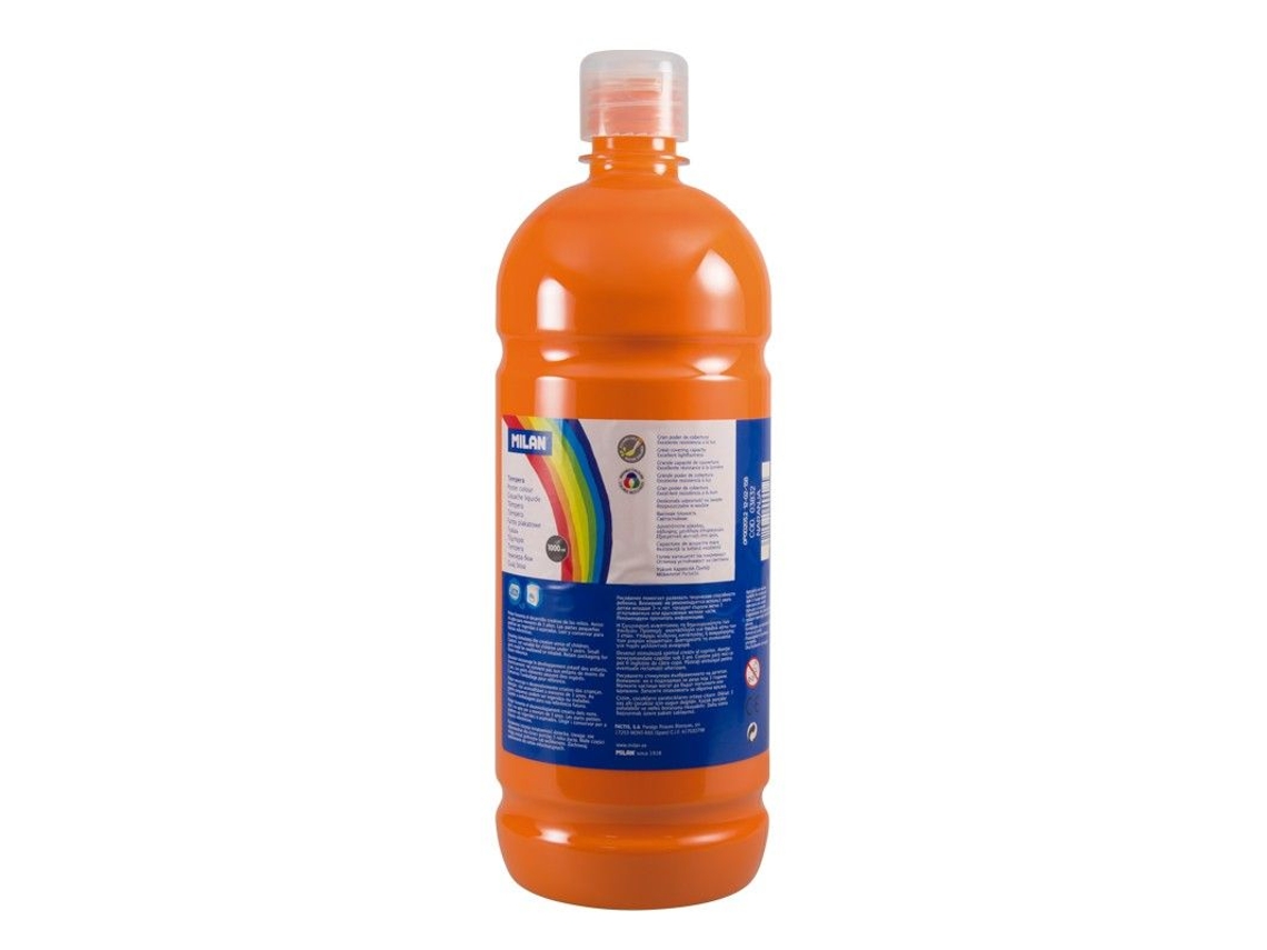 Botella Tempera MILAN (Naranja - 1000Ml)