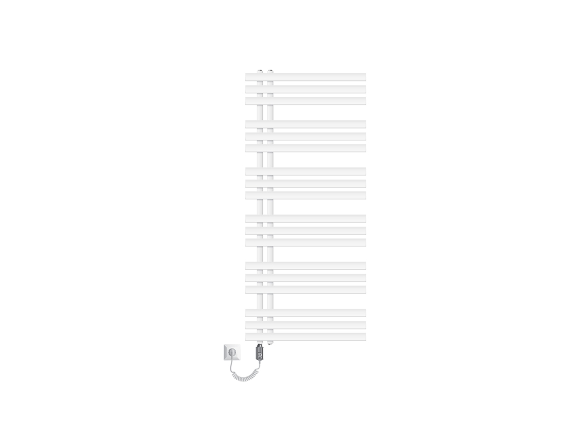 Radiador De Baño Iron Em Con Resistencia 1200w 600x1400 Mm Blanco Luxebath