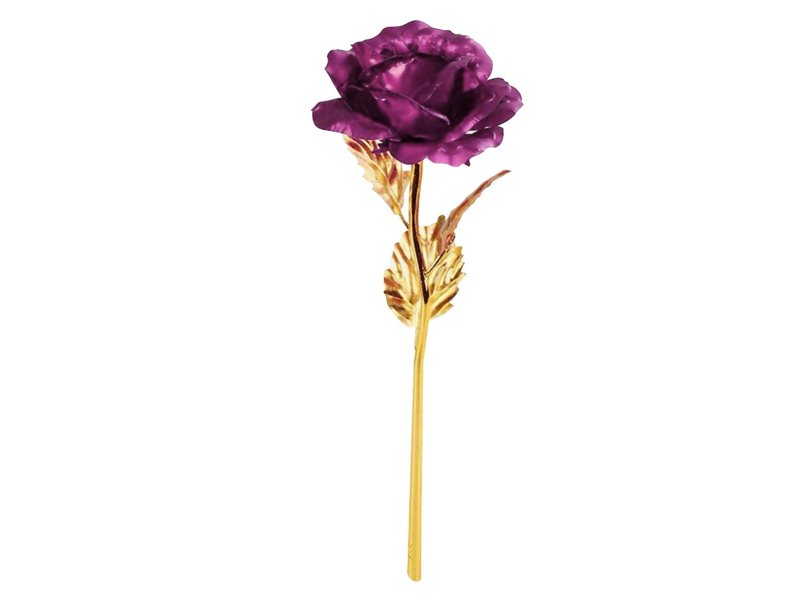 Eternity Rose - Púrpura con tallo dorado