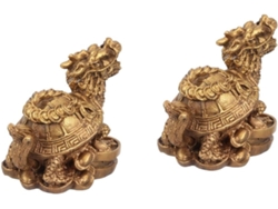 2 Piezas De Tortuga Dragón De China Office