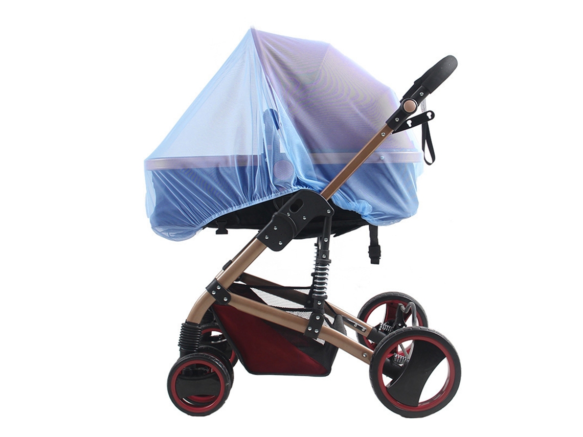 Mosquitera Universal Para Cochecito De Bebé, Suave, Transpirable, Azul, Protección Total.