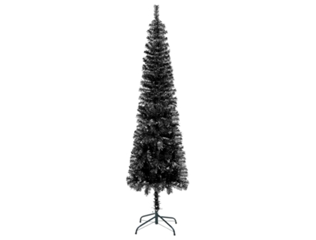 vidaXL Árbol de Navidad delgado negro 180 cm