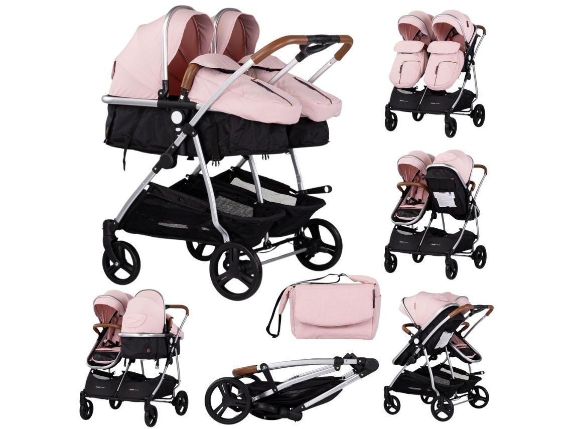 Cochecito doble inteligente Chipolino Marshmallow Duo
