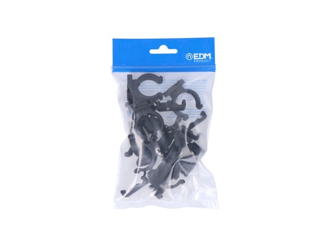 Pack 10 Abrazaderas Edm M-25 Nylon Negra Para Ferroplast