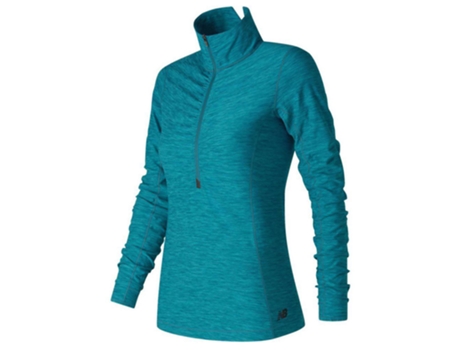Camiseta de Mujer para Running NEW BALANCE In Transit Poliéster Azul (XS)