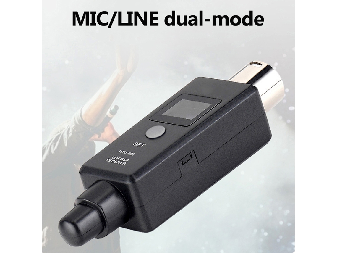 Sistema De Micrófono Inalámbrico Con Transmisor Y Receptor Para Micrófonos Dinámicos/de Condensador Con Carga Usb.