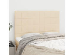 Cabeceros 4 Unidades Tela Color Crema 72x5x78/88 Cm