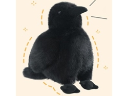 Cuervo de peluche realista, lindo cuervo negro, juguete de peluche suave, muñeco de peluche de 25 cm. Zeuxo