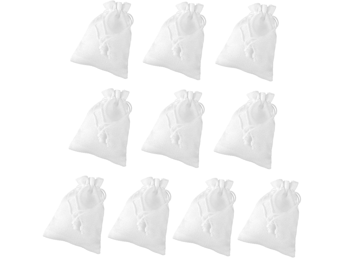 Juego 10 Bolsitas Cordón Joyas 13 5 9 Bolsas Regalo Blancas Ligeras Regalos Almacenamiento Ideales Bodas