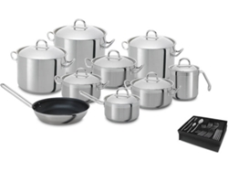 Conjunto Ollas SILAMPOS Nautilus Inox (10 Piezas + Cubiertos de 24 Piezas)